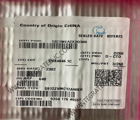 S912ZVMC12AWKH 16-Bit Microcontroller MCU with 50MHz Speed, 128KB Flash Memory, and 31 I/O Pins for Motor Control