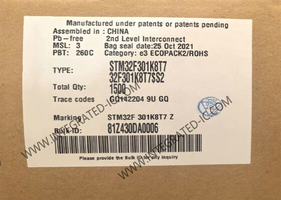 STM32F301K8T7 32-Bit Microcontroller IC with 72 MHz ARM Cortex M4 Core and 8 Channel ADC