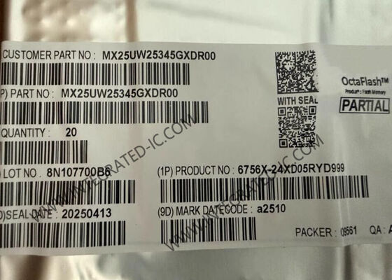 MX25UW25345GXDR00 1.8V 256Mbit Automotive NOR Flash Serial NOR Memory IC Chip