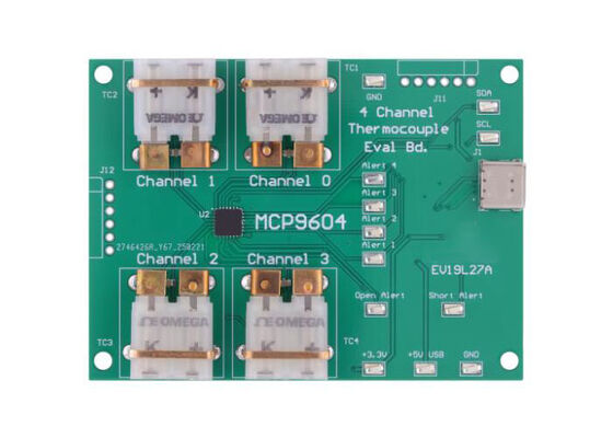 EV19L27A Embedded Solutions MCP9604 Thermocouple IC Evaluation Board