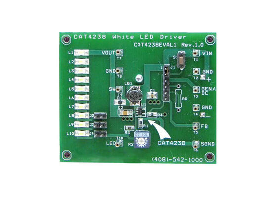 CAT4238AGEVB Embedded Solutions Dimmable 10-LED Boost Converter Evaluation Board