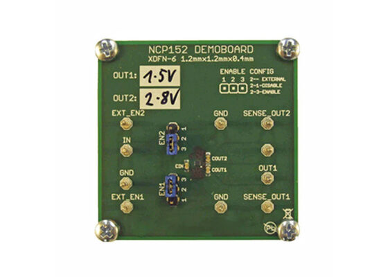 NCP152MXTCGEVB Embedded Solutions Dual Channels Linear Voltage Regulator Evaluation Board