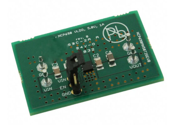 NCP690MN50T2GEVB Embedded Solutions Single Channel 5V Linear Voltage Regulator Evaluation Board