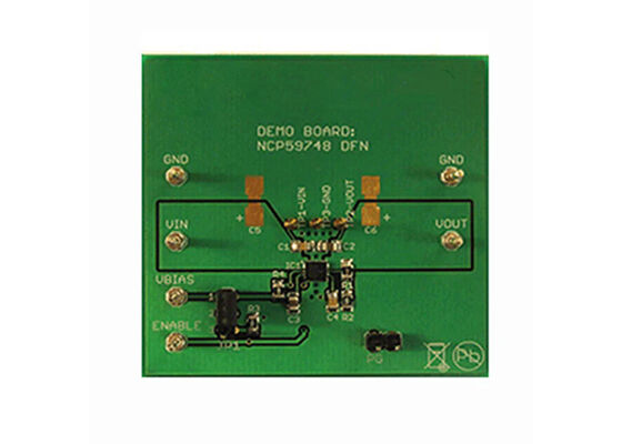 NCP59748MN1ADJTBGEVB Embedded Solutions 1.5V 1.5A Linear Voltage Regulator Evaluation Board
