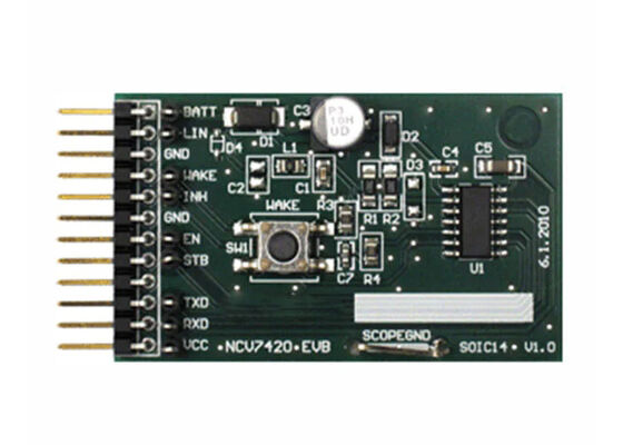NCV74206V1GEVB Embedded Solutions LIN Transceiver Evaluation Board With 3.3V/5V Voltage Regulator