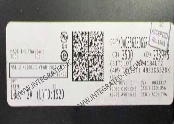 DAC8562SDGSR 16-Bit Resolution Low Power Consumption Dual Channel Digital To Analog Converter Integrated Circuit Chip