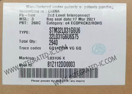 STM32L031G6U6 Ultra-Low-Power 32-bit ARM Cortex-M0+ Microcontroller MCU