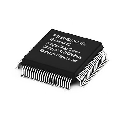 RTL8208D-VB-GR Ethernet IC Octal-Channel 8-Port 10/100Mbps Ethernet Transceiver with RS8MII Interface