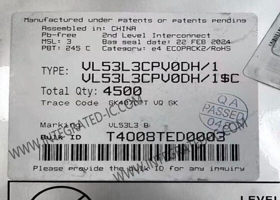VL53L3CPV0DH/1 Time-of-Flight Sensor with Multi Target Detection, 3 m Ranging, and Automatic Smudge Correction
