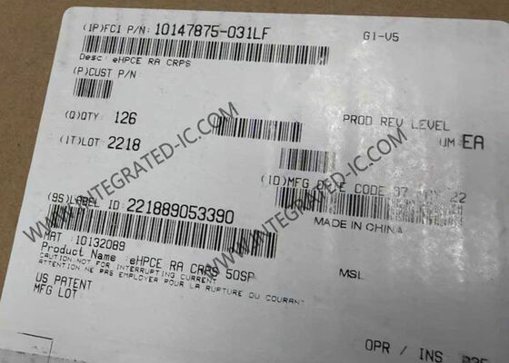 10147875-031LF eHPCE Enhanced High Power Card Edge Connector with 12V Voltage Rating and Gold Plating