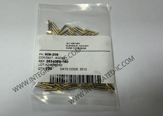 809-205 High-Density Circular MIL Spec Contacts with 7.5 A Current Rating, Gold-Plated Copper Alloy, and Weathertight Design
