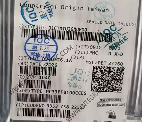 MC33PF8100CCES 12-Channel PMIC Integrated Circuit Chip for High-Performance Processing Applications with 2.5V ~ 5.5V Supply