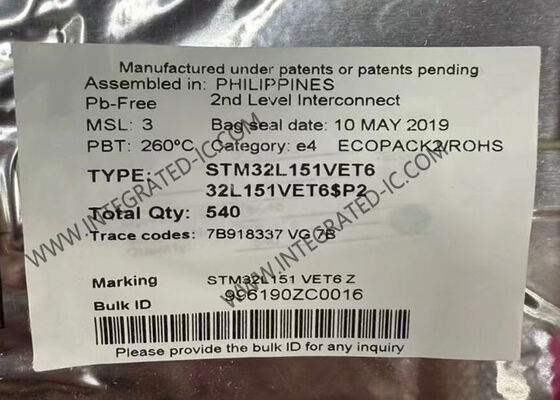 STM32L151VET6 Microcontroller MCU Ultra-Low-Power ARM Cortex-M3 32-Bit 512 kB Flash Memory 32MHz MCU