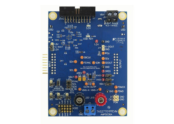 TAS2770YFFEVM Embedded Solutions 4.5V To 16V Class D Audio Amplifier Evaluation Board