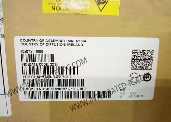 AD5272BRMZ-100 Digital Rheostat Integrated Circuit Chip with 1024-Position Resolution, 100k Ohms Resistance, and 5ppm/°C Temperature Coefficient