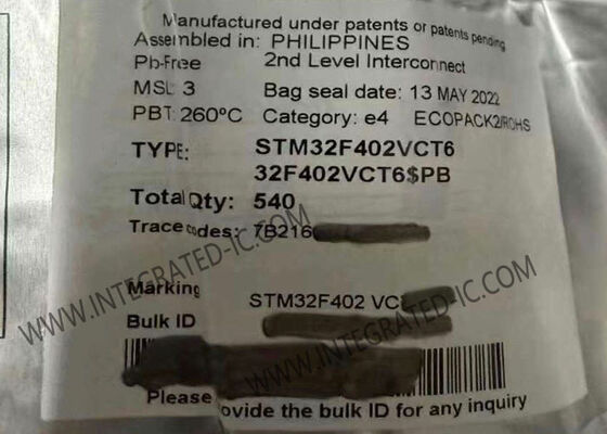 Microcontroller MCU STM32F402VCT6 Microcontroller Chip LQFP100 High Performance