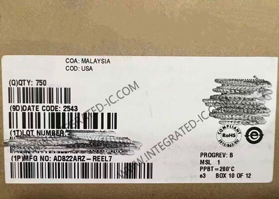 AD822ARZ Low Power FET-Input Dual Operational Amplifier with Rail-to-Rail Output SOIC-8