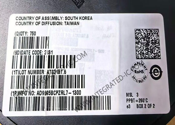 Integrated Circuit Chip AD9695BCPZRL7-1300 14-Bit 1300 MSPS Dual Analog-To-Digital Converter