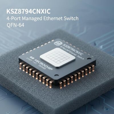 KSZ8794CNXIC Ethernet IC 4-Port Managed Ethernet Switch Chip in QFN-64 Package