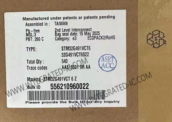 STM32G491VCT6 Microcontroller MCU Up To 170MHz 32-Bit ARM Cortex-M4 MCU LQFP-100