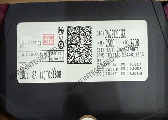 OPA2992IDGKR Integrated Circuit Chip Dual 40V 10.6MHz Low-Noise Operational Amplifiers