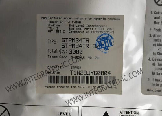 STPM34TR Integrated Circuit Chip High Accuracy Single Phase Metering IC QFN-32