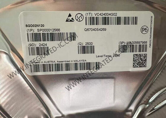 SGD02N120 1200V 2A IGBT Transistor in TO-252-3 Package - High Voltage Power Semiconductor Chip