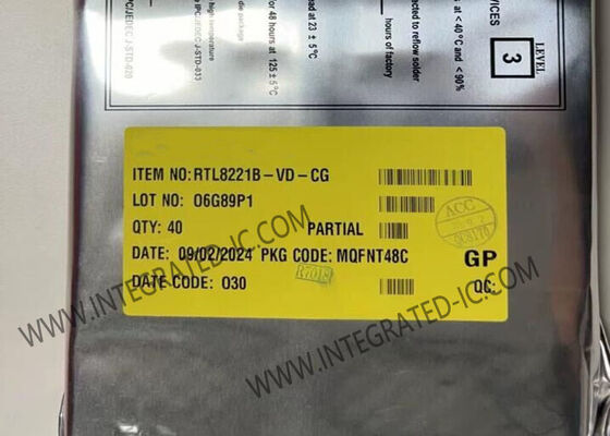 RTL8221B-VD-CG Ethernet IC 10/100/1000M/2.5G PHY Transceiver with QFN-48 Package and IEEE 802.3 Compatibility