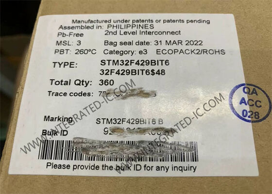 STM32F429BIT6 Microcontroller MCU 32Bit Single Core 180MHz in LQFP208 Package