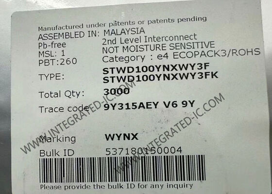 STWD100YNXWY3F Automotive Qualified Watchdog Timer Circuit Chip with Low Power Consumption 13 µA and Wide Temperature Range -40 to +125 °C
