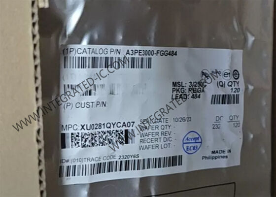 A3PE3000-FGG484 ProASIC3E Flash FPGA with 350 MHz Speed, 341 I/O, and 3000000 Gates