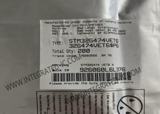 Microcontroller MCU STM32G474VET6 Microcontroller Chip 100LQFP High Performance
