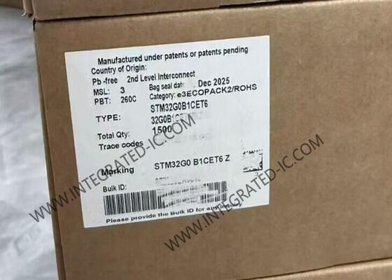 Embedded Microcontrollers MCU IC STM32G0B1CET6 512KB FLASH Surface Mount