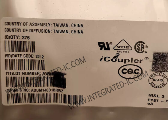 Integrated Circuit Chip ADUM140D1BRWZ 3750Vrms 4 Channel 150Mbps Digital Isolator
