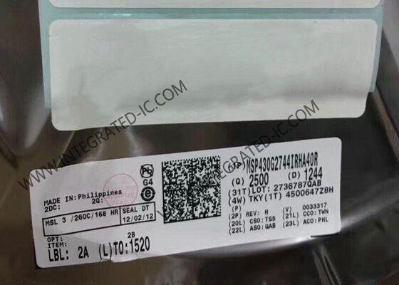 MSP430G2744IRHA40R Microcontroller MCU 16MHz 1.8V To 3.6V Mixed-Signal Microcontrollers For Sensor Systems
