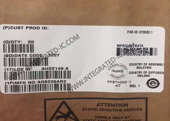 AD8226ARZ Integrated Circuit Chip Wide Supply Range Rail-To-Rail Output Instrumentation Amplifier SOIC-8
