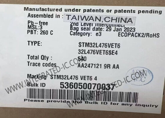 Microcontroller MCU STM32L476VET6 High-Performance STM32 Ultra Low Power MCU 80MHz