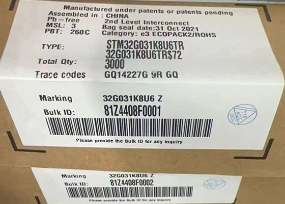 Microcontroller MCU STM32G031K8U6TR 32-Bit Single-Core Microcontrollers IC 32-UFQFN
