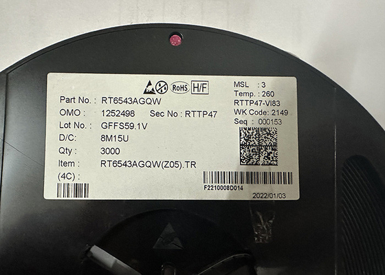 Integrated Circuit Chip RT6543AGQW High Efficiency Single Synchronous Buck PWM Controller