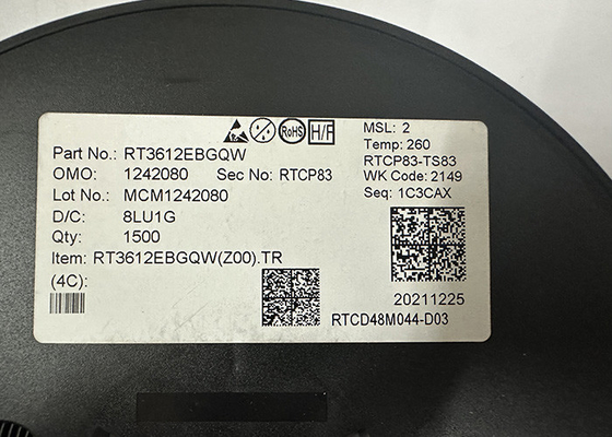 Integrated Circuit Chip RT3612EBGQW 2-Phase PWM Controller With Dual Integrated Drivers