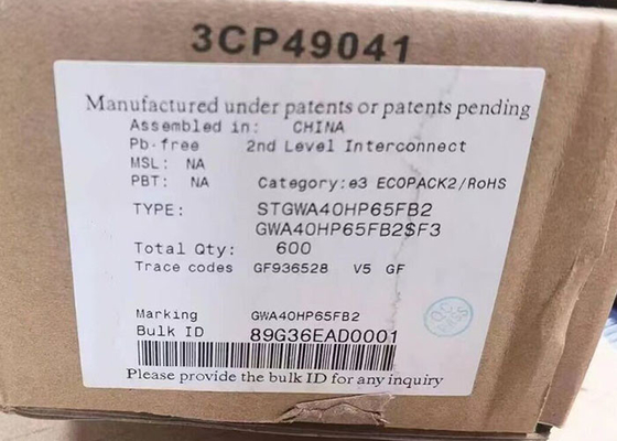 STGWA40HP65FB2 Integrated Circuit Chip 650V High Speed HB2 Series IGBT Transistors