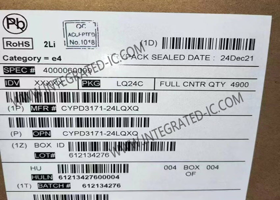 CYPD3171-24LQXQ Integrated Circuit Chip EZ-PD™ CCG3PA USB Type-C Port Controller