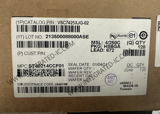 Ethernet IC VSC7425XJG-02 10 Port Managed Layer 2-Ethernet Switch IC BGA-672