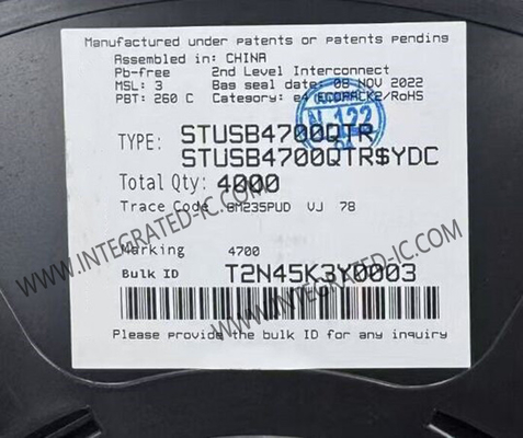 STUSB4700QTR Integrated Circuit Chip 400kb/s Stand-Alone USB PD Controller QFN-24