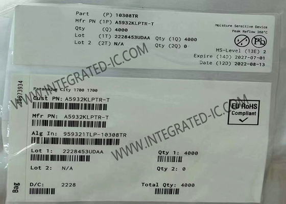 A5932KLPTR Integrated Circuit Chip Three-Phase Sinusoidal Sensorless Fan Controller TSSOP-24