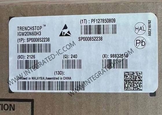 IGW20N60H3 Integrated Circuit Chip High Speed 600V 20A IGBT Transistors TO-247-3