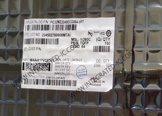 Microcontroller MCU PIC32MZ2048ECG064-I/PT 32-Bit Microcontroller IC With Graphics Interfaces