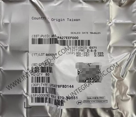 LPC4078FBD144 Microcontroller MCU 120MHz 32-Bit Microcontroller IC LQFP144 Embedded MCU