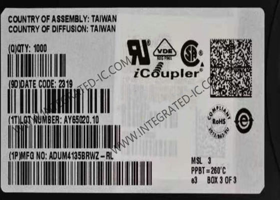 Integrated Circuit Chip ADUM4135BRWZ Isolated IGBT Gate Driver With Miller Clamp