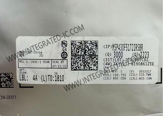 MSP430F5172IRSBR Microcontroller MCU 16Bit MCU 25MHz Mixed Signal Microcontrollers
